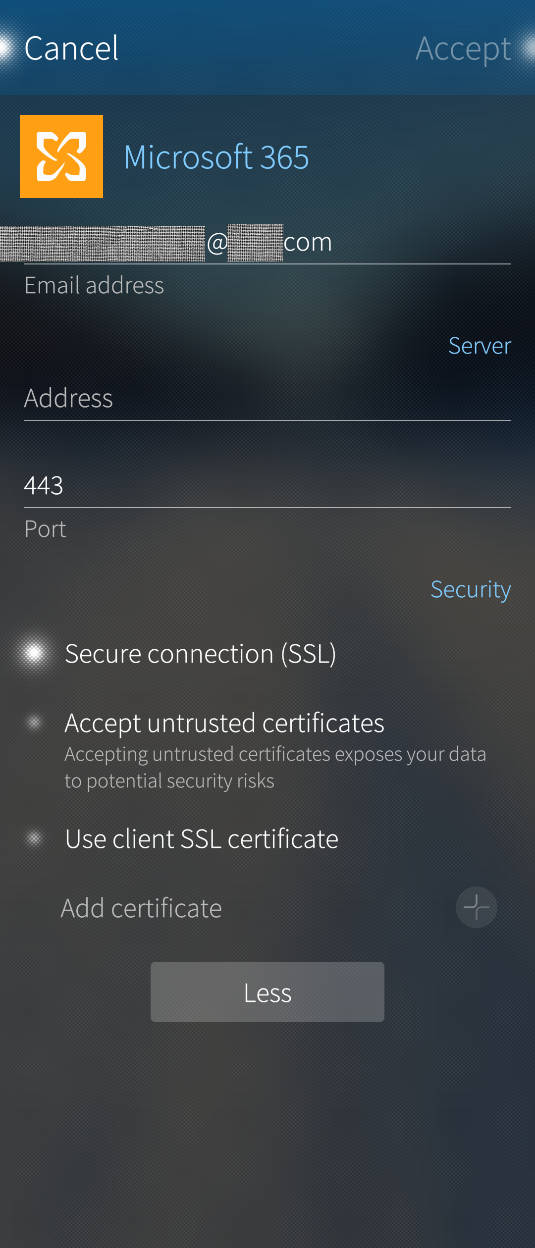 Advanced settings